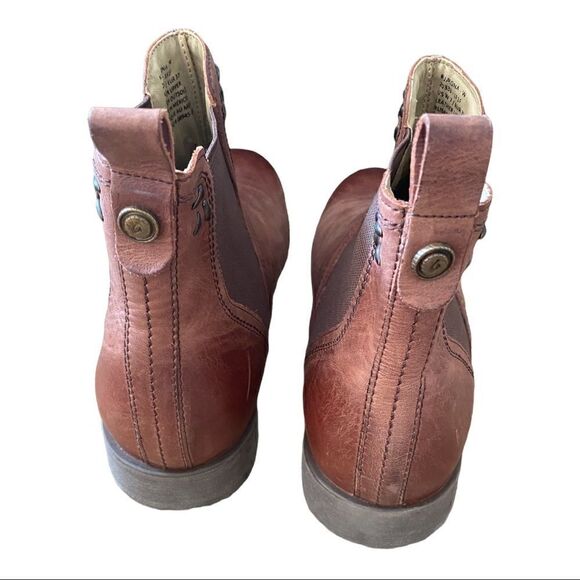 Olukai | Women's Brown Leather Pull On Ankle Kualona Boots Booties | 7 - Picture 4 of 8